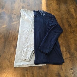 George Mens Basic Solid Long Sleeve Tee Shirts Qty 2 Size Large